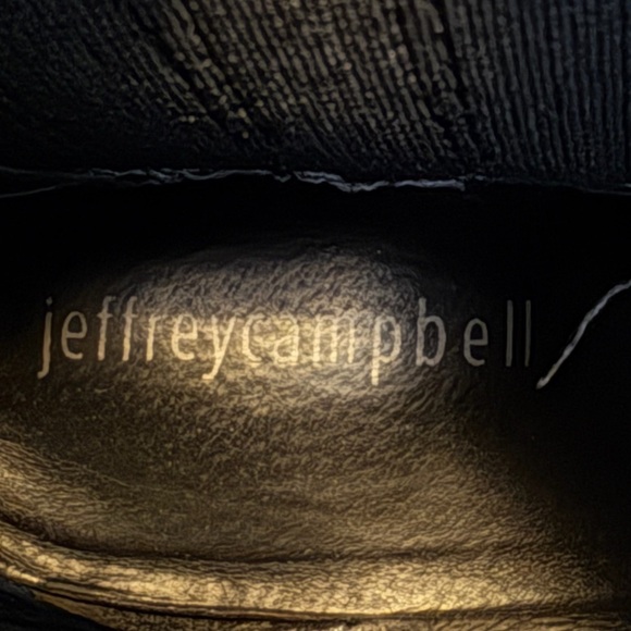 Jeffrey Campbell Gunner Western Bootie Charcoal Leather Ankle Boots Size 10 - Picture 13 of 13